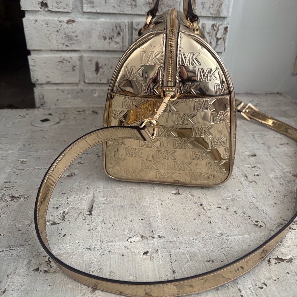 Michael Kors Shiny Gold Satchel - Picture 2 of 5